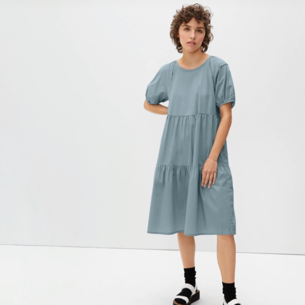 Everlane Tiered Cotton Dress XS